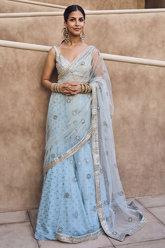 Akasa Gharara Set, Powder Blue, image 1